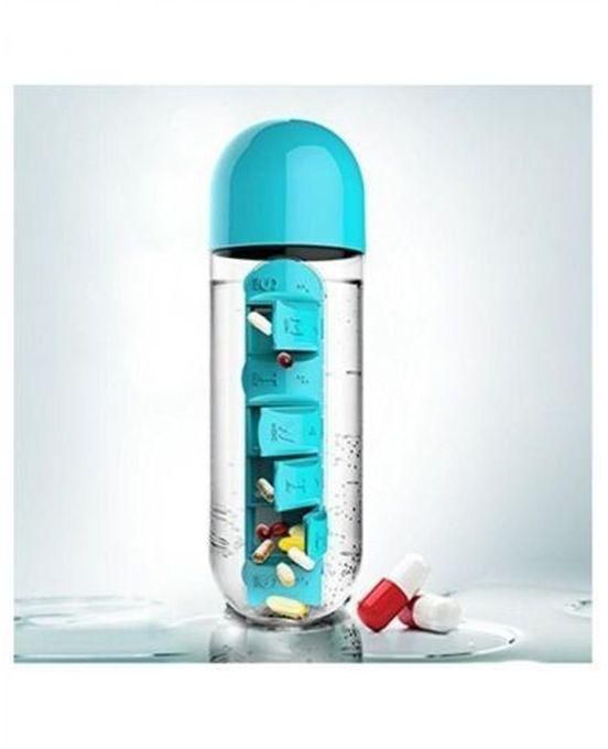Pill Organizer Water Bottle - 600ml
