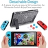 Case Compatible for Nintendo Switch Dockable Clear Protective Case Cover Compatible forNintendo Switch and Controller with a for Switch Tempered Glass Screen Protector and Thumb Stick Caps