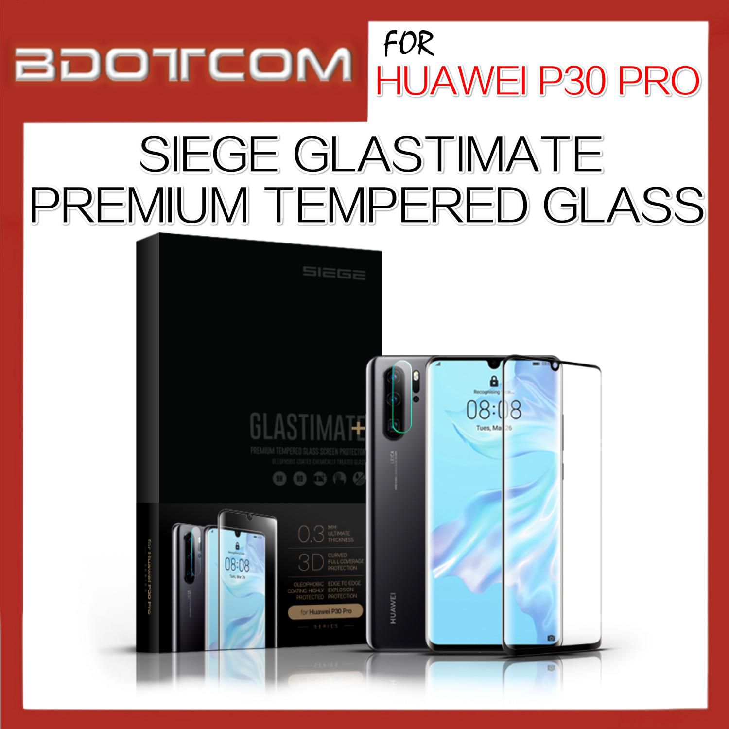 Huawei P30 Pro Siege Glastimate Plus 3D Full Covered Premium Tempered Glass