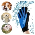 Pet Grooming Glove - Deshedding Brush Gloves for Dogs Cats - Pet Hair Remover Gloves for Long & Short Fur - Enhanced Five Finger Design - Pet Glove Hair Removal-1 pair