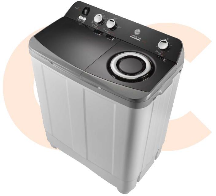 HOOVER Washing Machine Half Automatic 10 Kg 2 Motors Grey Model HW-HTTN10LSTO