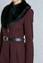 Faux Fur Collar Belted Coat