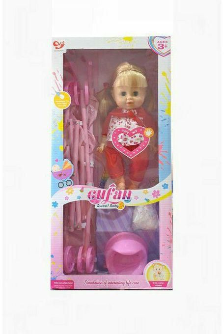 Cufan Sweet Baby Doll With Stroller & Accessories