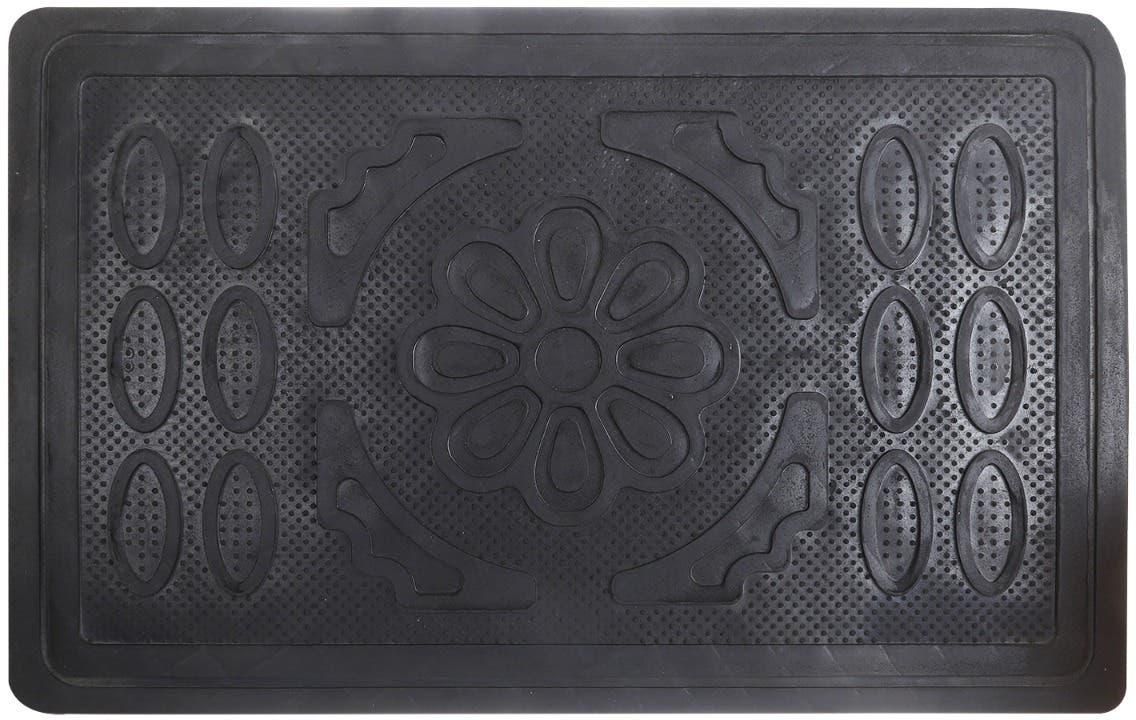 Get Leather Door Mat, 83×54 cm - Black with best offers | Raneen.com