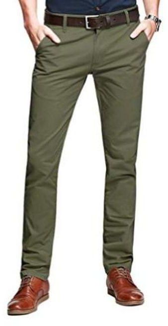 Pant Chinos Trousers For Men-Green