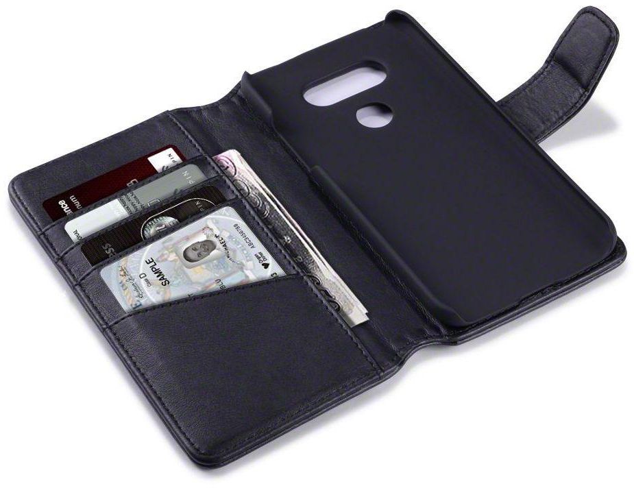 LG G5 Case Cover, Terrapin , GENUINE LEATHER , Premium Wallet , Card Slots , Black