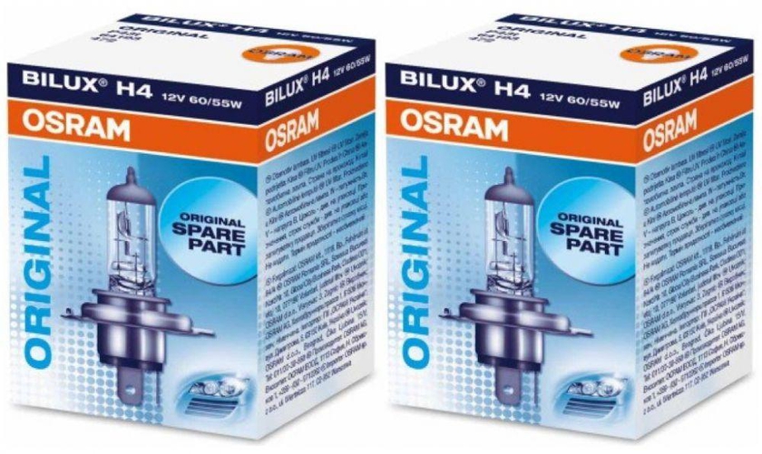 Headlight Bulb by OSRAM , Size H4 , 2 Pieces