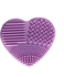 UNIVERSAL Fashion Beauty Make Up LU Silicone Heart Shape Makeup Brush Cleaner Cosmetic Cleaning Tool Washing Brush Purple