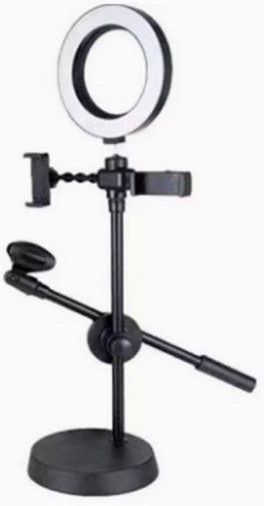 360 Degree Rotated Live Voice Professional Mobile Phone Stand With Led Ring Light