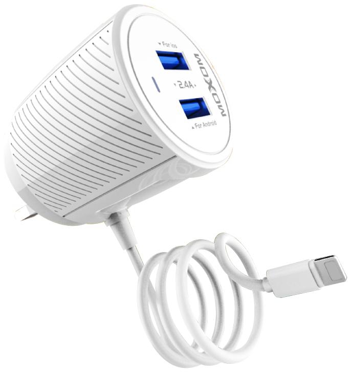 Moxom KH-54 Travel 2.4A USB Ports Wired Charger with MicroUSB Cable