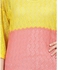 Bella Donna Knit Ajour Top - Coral & Yellow