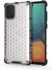 Samsung Galaxy A71 4G ، - غطاء فائق الجودة شديد التحمل ومقاوم للصدمات ومقاوم للانزلاق - حواف سوداء خلفية خلية النحل الشفافة