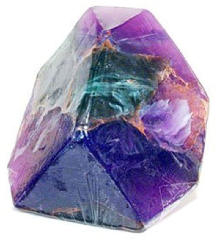 Azurite Malachite Soap That Looks Like A Rock Violet/Purple/Pink 6 ounce