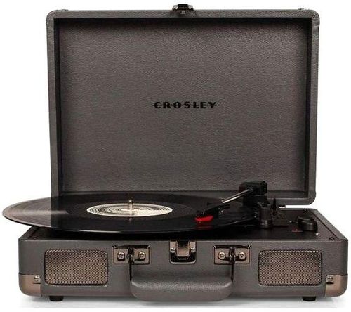 Crosley Cruiser Deluxe Portable Turntable with Built-in Speakers - Slate