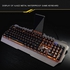 Generic HP-104 Keys Metal Panel Waterproof Wired Keyboard With Game Mechanical Feel black