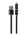 Remax TM 2 in 1 Polar Fast Charging/Sync Micro-USB/Lightning Cable - Black