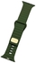 حزام من السيليكون لساعة Apple Watch Series 4/5/6 حزام 42/44 مم تصميم دبوس وثنية إغلاق زيتوني
