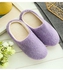 New Soft Plain Slippers Purple