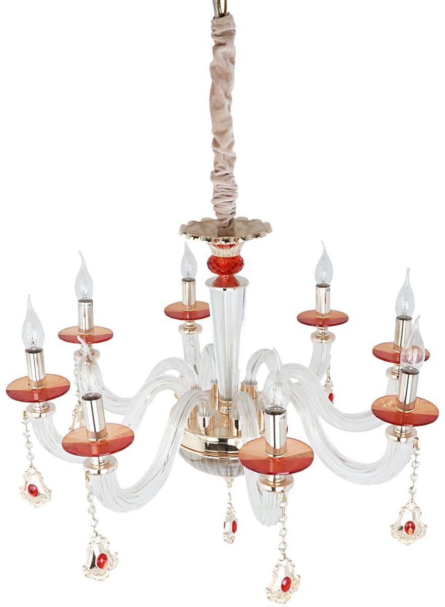 Fiamco Chandelier, Red, 8 Bulbs - 20075