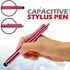 Capactive Stylus Pen For iPad 2 , 3 iPhone 4 , 4S Samsung Galaxy Tab 10.1 , Note S2 S3 i9300 Nexus HTC One X Sensation XL Sony Xperia -Red