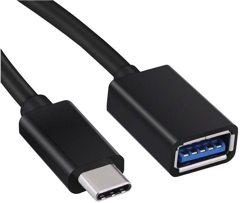 USB to Type-C OTG Cable Type-C male to USB 3.0 A Female OTG  - Black