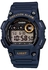 Casio W-735H-2A Digital Blue Resin Vibration Alarm Light Men's Watch