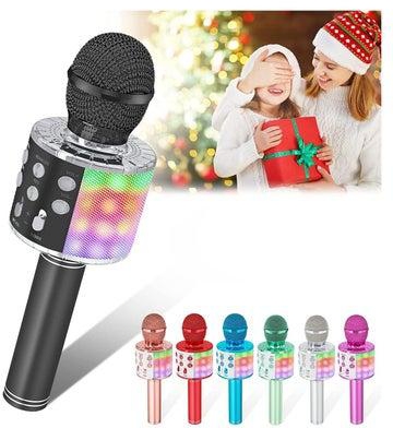 Kids Karaoke Microphone,Upgrade Bluetooth Wireless Karaoke Microphones for Girls Boys Adults Singing Speaker Mic