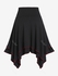 Plus Size Lettuce Grommet Double Layered Handkerchief Midi Skirt - L | Us 12
