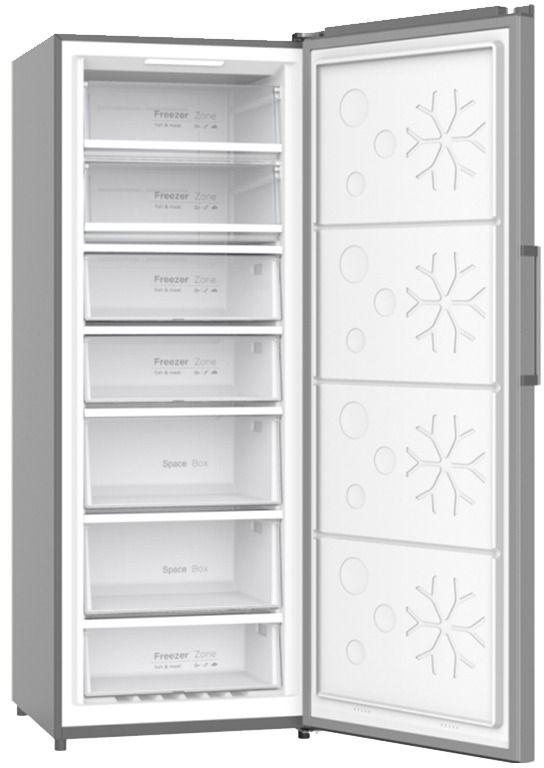 HOME QUEEN Vertical Freezer 13.4 Feet, 380 L, Inverter, Silver - HQMF380U