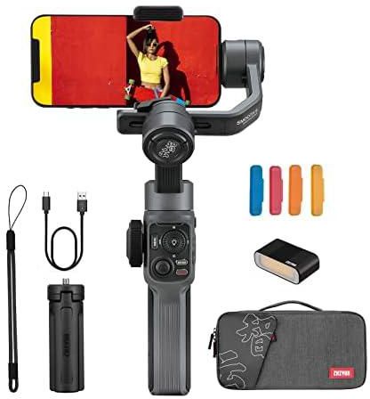 ZHIYUN Smooth 5 Combo Gimbal Stabilizer: Professional 3-Axis Handheld Gimble Stabilizer with Grip Tripod LED Fill Light for Smartphone Cell Phone iPhone 13 Pro Max Video Kit