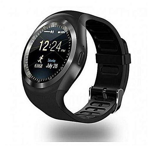 Smartwatch Y1 Touch Screen Smart Watch Phone with SIM Slot - Black