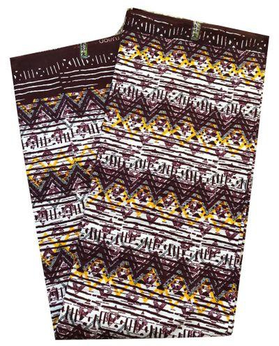 African Magic Multicolored Woodin Fabric-4 Yards