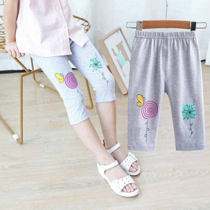 Girls Pants Casual Candy Flower Printed - 6 Sizes (3 Colors)
