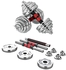 York 30Kg Chrome Dumbbells Set With Connecting Rod - Red