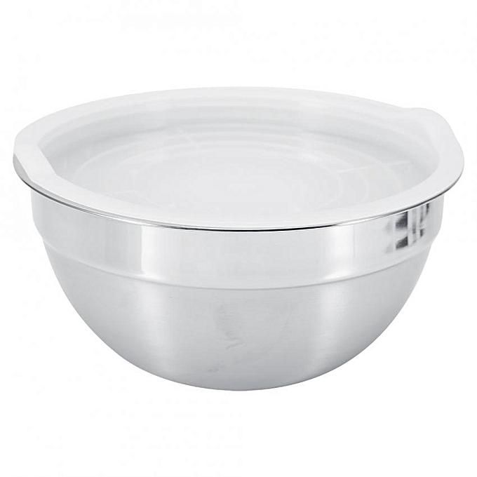 Generic Stainless Steel Thicker Mixing Bowl With Lid Baking Salad Bowls Kitchen Cooking Tools(26cm)