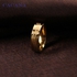 Women Ring of Stainless Steel Braided lettered Romanian gold-plated 18 carat (size 11) NO.R46