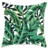 Leaf Printed Cushion Cover Green/White/Black 45x45cm