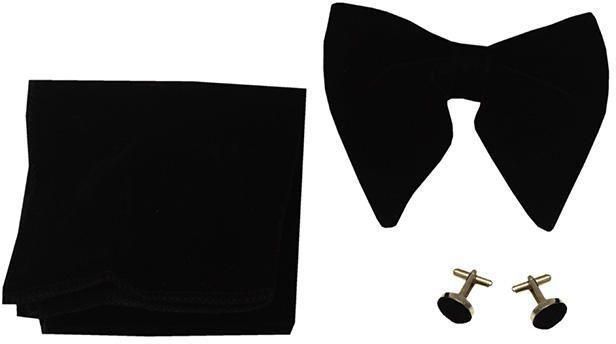 Men's Bow Tie With Cuff Links - Black