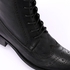 Mr Joe Perforated Pattern Lace Up Ankle Boots - Black