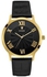 Guess Men's U0794G1 Black Leather Quartz Watch