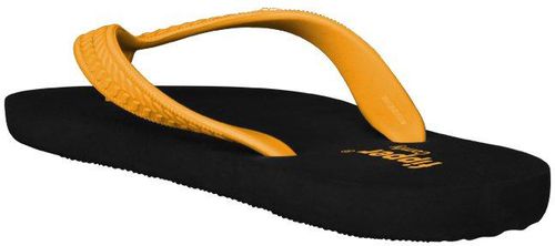 Fipper Comfy Rubber Slippers - 5 Sizes (Black/Yellow)