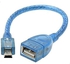 USB Cable Usb female a to usb mini male b 5 pin adapter cable blue