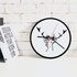M.Sparkling European Style Simple Acrylic Deer Pattern Wall Clock - Black White
