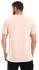 Izor Front Printed Short Sleeves T-Shirt - Egg Nog Beige