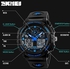 SKMEI Original Multifunctional Dual Time Quartz Digital Analog Display Luminous 5ATM Waterproof Stopwatch Sports Military Watch - SK1270 with Company Packing & Free Delivery