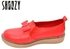Shoozy Women Slip On Flat Shoes - RED
