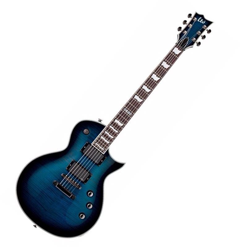 ESP LTD EC-401 FM - Black Aqua Sunburst Electric Guitar, Black Aqua Sunburst