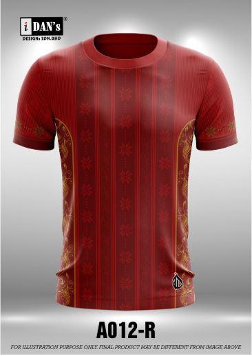 Sublimation Round Neck Short Sleeve Tshirt 10 Sizes A012 (As Picture)