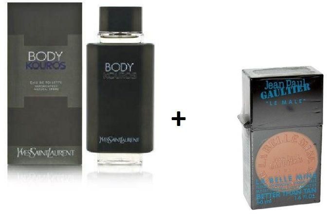 Body Kourus by YSL 100ML with Jean Paul Gaultier Face bronzer 50 ML  for Men Original Packed Pc