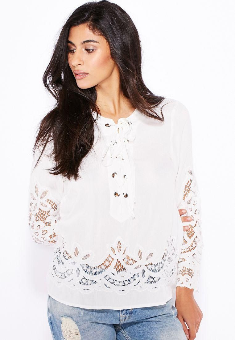 Elinor Lace Up Top